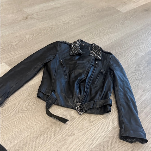 Nour Hammour Temple Leather Studded Jacket - Picture 3 of 9